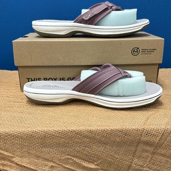Clark cloudsteppers purple breeze sea sandals with box - Picture 2 of 8